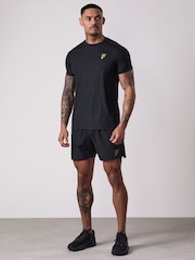 Gym King Black Fight Division Debossed Training T-Shirt - Image 1 of 4