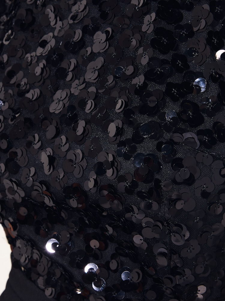 Friends Like These Short Sleeve Floral Sequin Jumpsuit - صورة 5 من 5