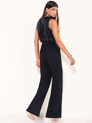 Friends Like These Black Sequin 2 in 1 Jumpsuit - Image 5 of 6