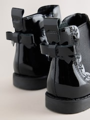 Black Bow Detail Chelsea Ankle Boots - Image 4 of 5