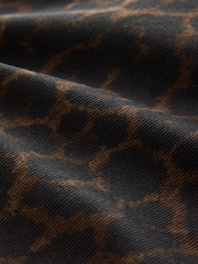 Leopard Denim Mini Skirt - Image 6 of 7