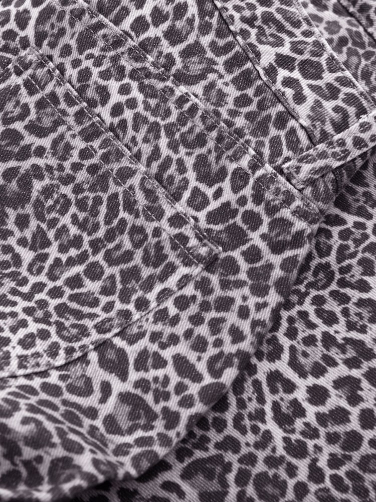 Leopard Print Hourglass Classic High Rise Straight Jeans - Image 5 of 5