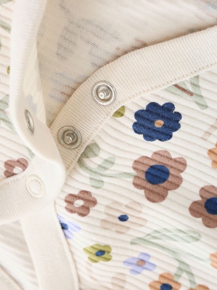 Green Floral Long Sleeve Baby Bodysuits 5 Pack - Image 11 of 11 Green Floral Long Sleeve Baby Bodysuits 5 Pack - Image 11 of 11