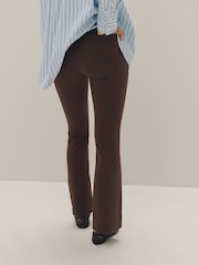 Black/ Chocolate Brown Full Length Jersey Denim Bootcut Leggings 2 Pack - Image 5 of 9