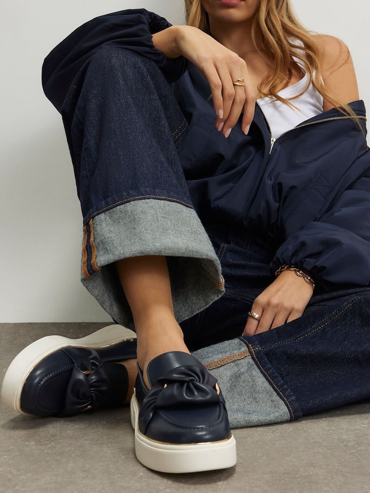 River Island Blue Ring Twist Slip On Trainers - Image 1 of 6 River Island Blue Ring Twist Slip On Trainers - Image 1 of 6