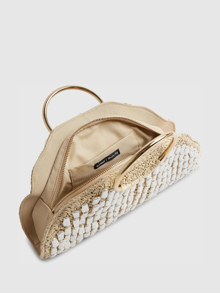 River Island Pearl Raffia Håndtak Håndveske - Bilde 5 av 5
