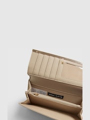 River Island Cream Patent Panelled Monogram Cliptop Purse - Image 5 of 5