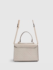 River Island Brown Monogram Panelled Mini Tote Bag - Image 3 of 6