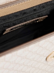 River Island Brown Monogram Panelled Mini Tote Bag - Image 6 of 6