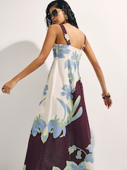 River Island Cream Floral Print Sleeveless Midi Dress - Image 4 of 4