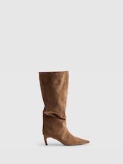 River Island Brown High Leg Heeled Boots - Image 2 of 6