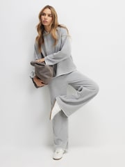 River Island Grey Long Sleeve Whipstitch Cosy Sweatshirt - Image 3 of 4