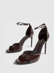 River Island Brown Closed Back Ankle Strap Heels - Image 4 of 6