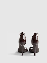 River Island Brown Closed Back Ankle Strap Heels - Image 5 of 6