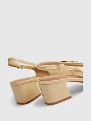 River Island Brown Slingback Heeled Loafer Court Shoes - Image 5 of 5