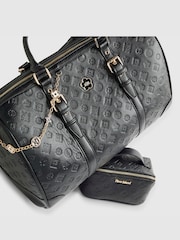 River Island Black Embossed Monogram Barrel Bundle Bag - Image 4 of 5