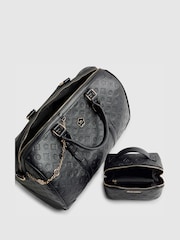 River Island Black Embossed Monogram Barrel Bundle Bag - Image 5 of 5