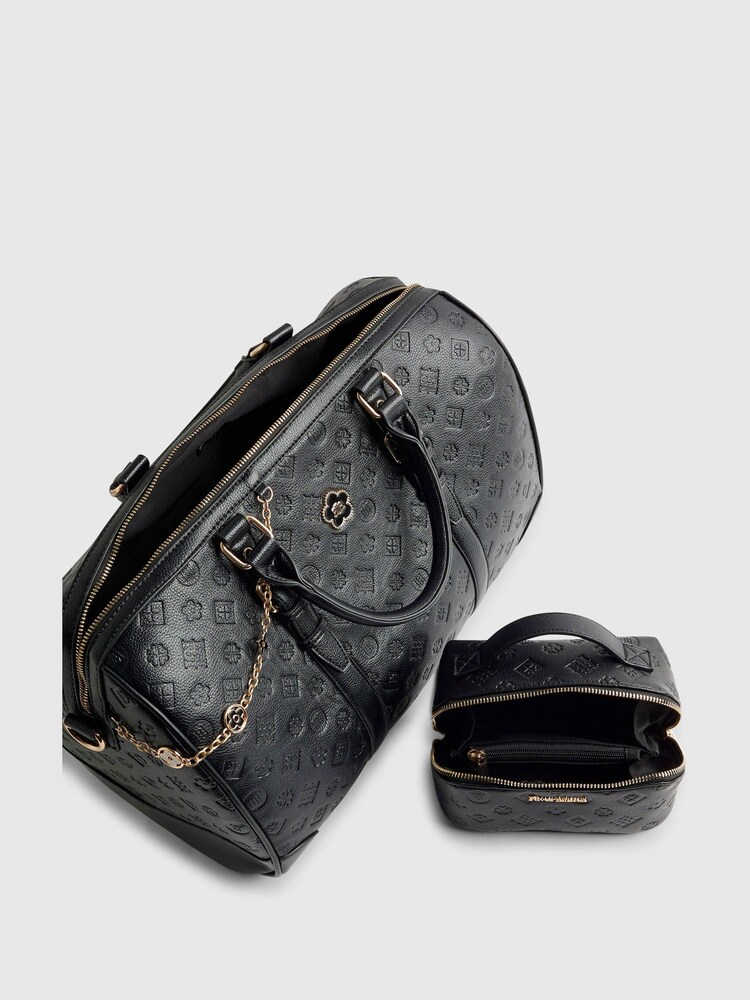 River Island Black Embossed Monogram Barrel Bundle Bag - Image 5 of 5