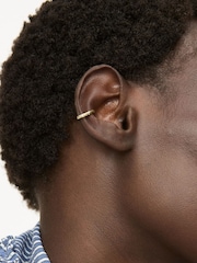 Oliver Bonas Gold Plated Anita Ridged Ear Cuff - Image 4 of 4