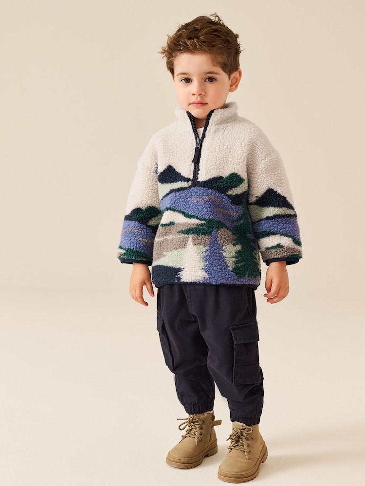 Blue Moutain Zip Neck Fleece (3mths-7yrs) - Image 3 of 3 Blue Moutain Zip Neck Fleece (3mths-7yrs) - Image 3 of 3