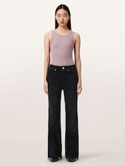 AllSaints Black Ember Flare Jeans - Image 2 of 7