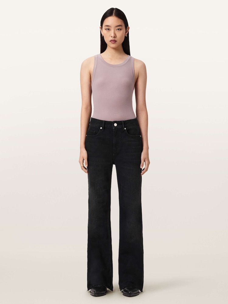 AllSaints Black Ember Flare Jeans - Image 2 of 7