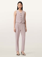 AllSaints Purple Aleida Tri Waistcoat - Image 2 of 7