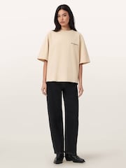 AllSaints Cream Halis Amelie T-Shirt - Image 3 of 7