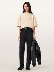 AllSaints Cream Halis Amelie T-Shirt - Image 6 of 7