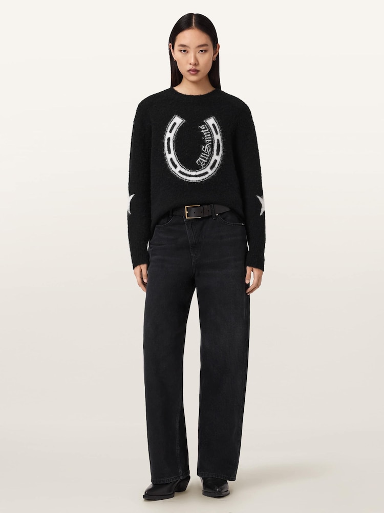 AllSaints Black Kismet Jumper - Image 2 of 6
