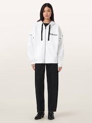 AllSaints White Gig Amphia Hoodie - Image 3 of 7