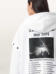 AllSaints White Gig Amphia Hoodie - Image 4 of 7