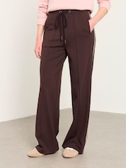 FatFace Ely Brown Side Stripe Trousers - Image 1 of 5