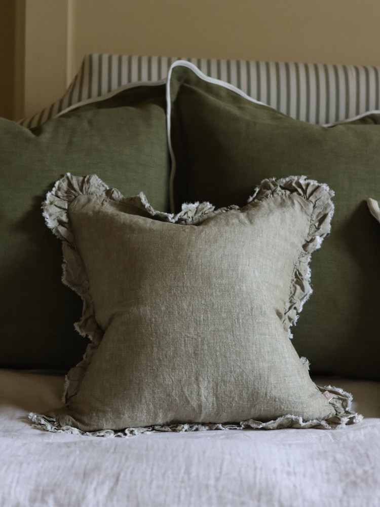 Ellenvale Interiors Olive Hallie Ruffle Cushion Cover - Image 2 of 3