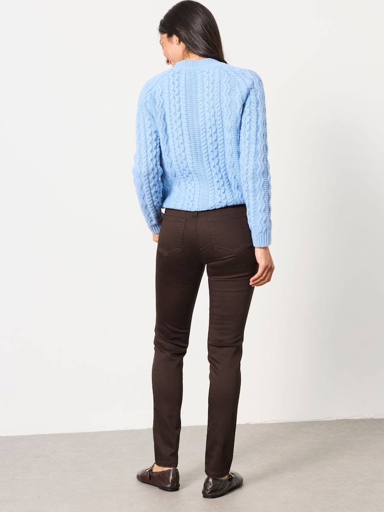 FatFace HAYLE Chocolate Brown Denim Five pocket Trouser - Image 2 of 6 FatFace HAYLE Chocolate Brown Denim Five pocket Trouser - Image 2 of 6
