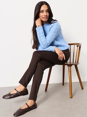 FatFace HAYLE Chocolate Brown Denim Five pocket Trouser - Image 5 of 6