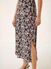 Roman Rose Print Ruched Midi Dress - Imagen 5 de 5