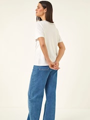 Roman White Embellished Heart T-Shirt - Image 3 of 5