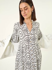 Roman Black Circle Broderie Smock Dress - Image 1 of 5