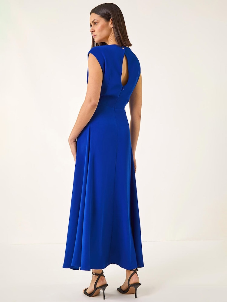 slim fit dress slacks Cotton Sateen Pleated Midi Dress