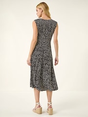 Roman Black Spot Print Twist Front Dress - Image 2 of 5