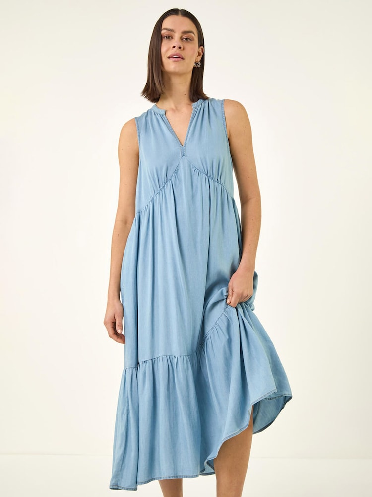 Ρωμαϊκό Midi φόρεμα με Λαιμόκοψη V - Εικόνα 1 από 5