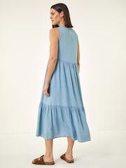 Ρωμαϊκό Midi φόρεμα με Λαιμόκοψη V - Εικόνα 3 από 5