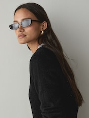Black Crew Neck Long Sleeve Knitted Jumper - Image 4 of 6