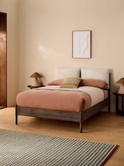 MADE.COM Natural Stone Woven Slub Plain Solen Bed - Image 1 of 6