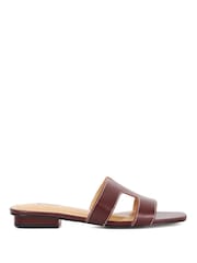 Dune London Red Standard Fit Loupe Smart Slider Sandals - Image 1 of 4