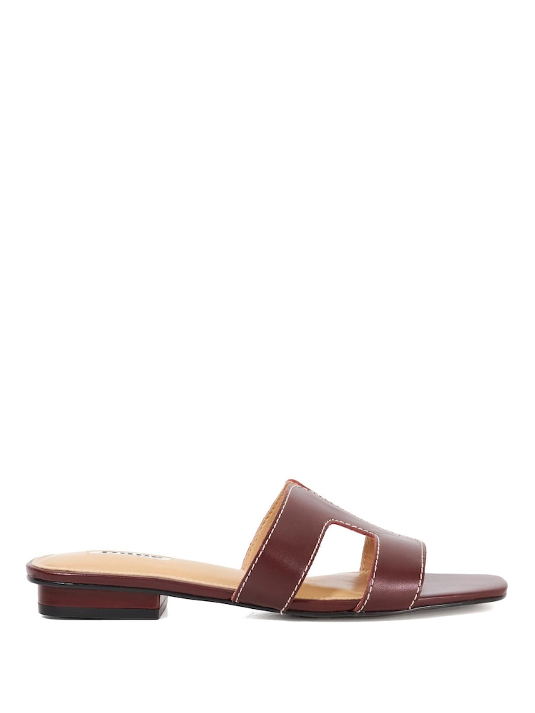 Dune London Red Standard Fit Loupe Smart Slider Sandals - Image 1 of 4