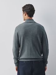 Charcoal Grey Milano Zip Through Jumper - Image 2 of 6