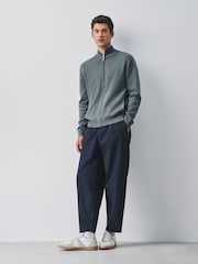 Charcoal Grey Milano Zip Through Jumper - Image 3 of 6
