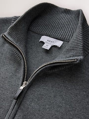 Charcoal Grey Milano Zip Through Jumper - Image 8 of 9